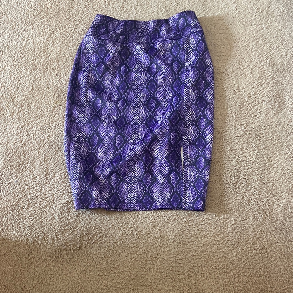 Purple snakeskin skirt